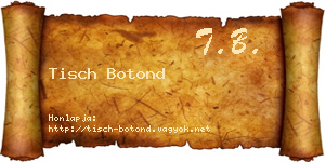 Tisch Botond névjegykártya